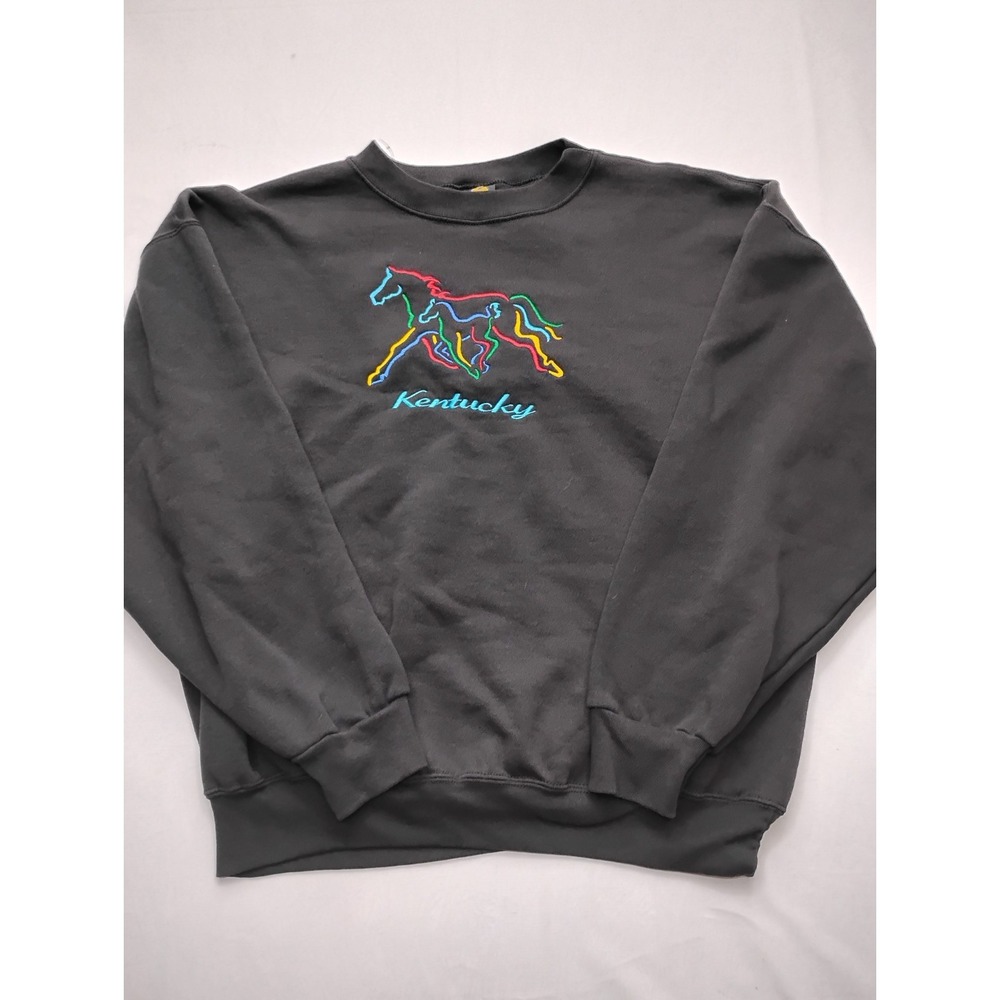 Kentucky Horses Vintage HL Miller Gold Women's XXL Sweatshirt Crewneck USA